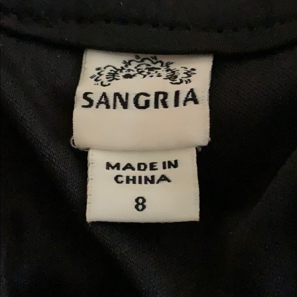 SZ 8 Sangria Black Cocktail Dress - Picture 6 of 8